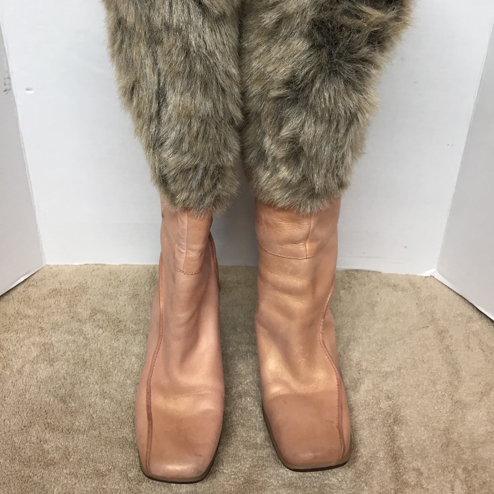 Timberland fur lined calf high boots size 8